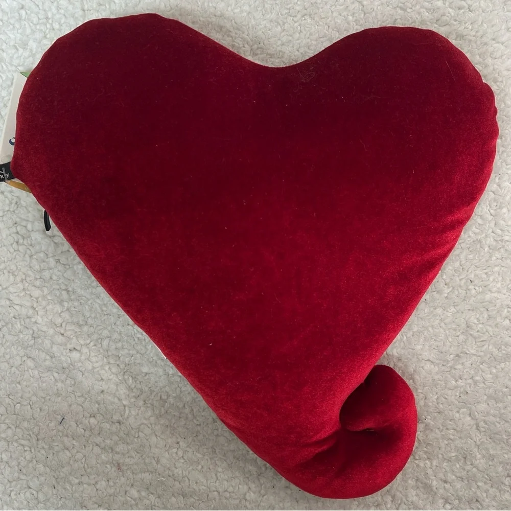 Bucky Red Heart-Shaped Holiday Pillow